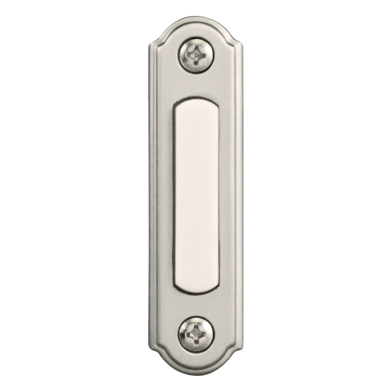 Heath Zenith Pushbutton Wired Solid Metal Lighted