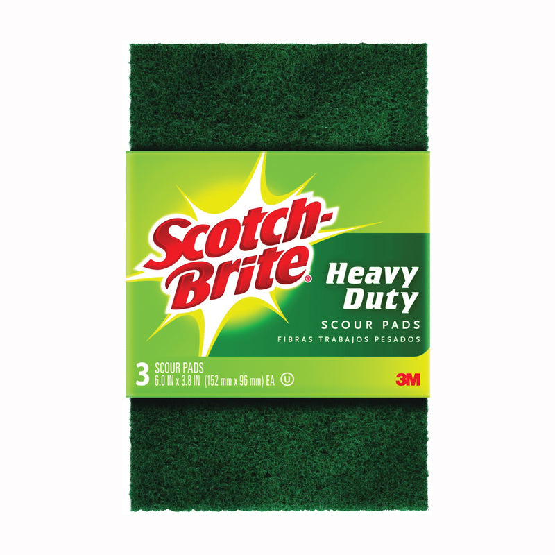 Scotch-Brite Scour Pad 6 in L 3.8 in W Green