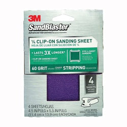 3M SandBlaster Sanding Sheet 4 1/2 in W 4 1/2 in L 60 Grit Cubitron Mineral Abrasive