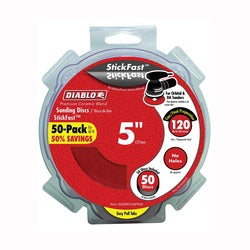 Diablo Sanding Disc 5 in Dia 120 Grit Fine Ceramic Abrasive Pressure Sensitive Adhesive Backing