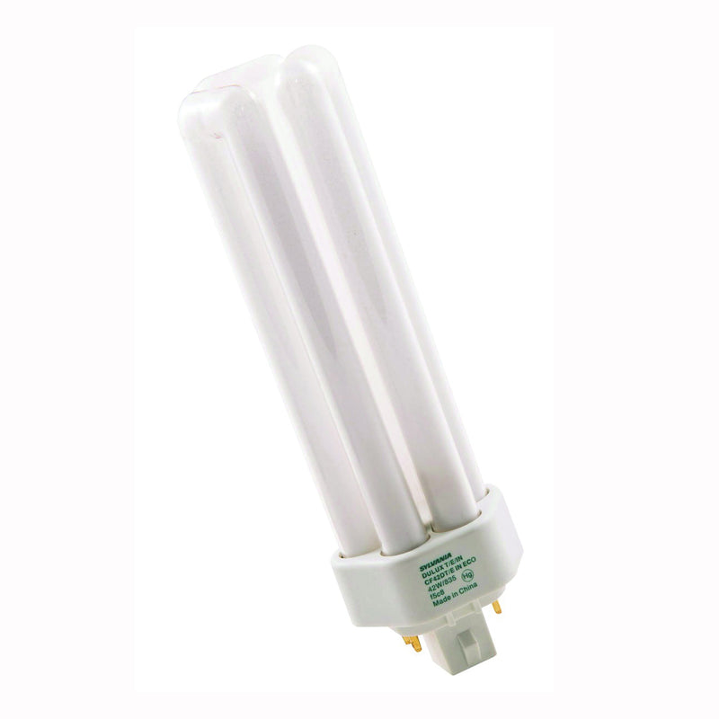 Sylvania Compact Fluorescent Bulb 42 W T4 Lamp GX24Q-4 Lamp Base 2670 Lumens 3500 K Color Temp