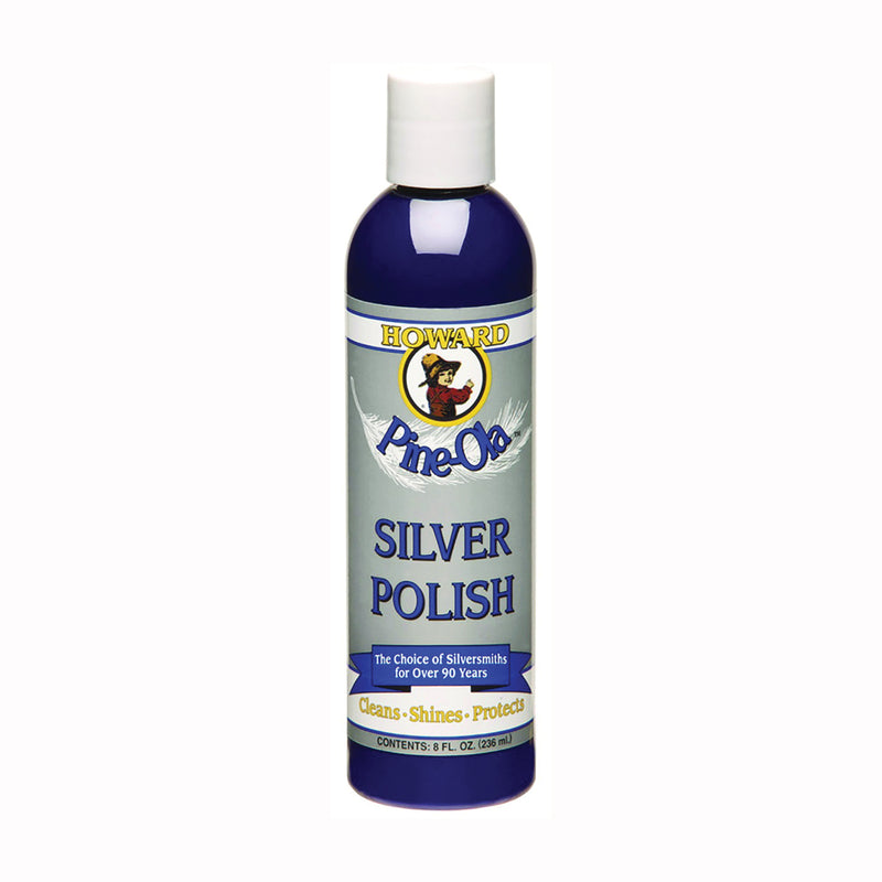 HOWARD Silver Polish 8 oz Bottle Liquid Mild Pine Gray