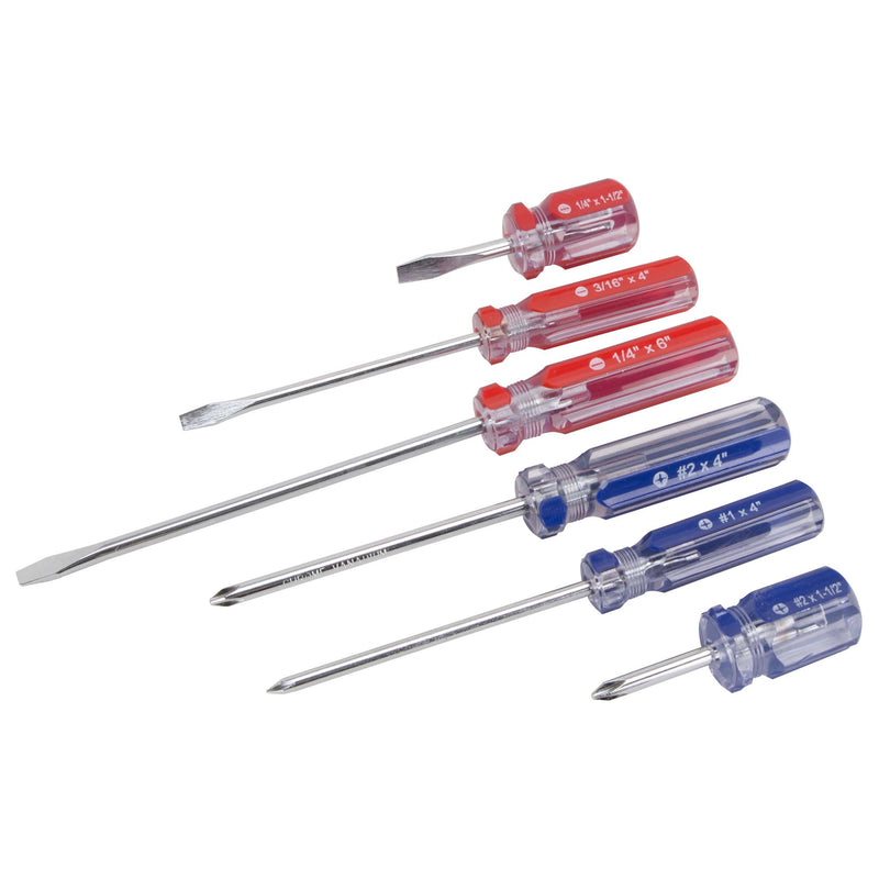 Vulcan Screwdriver Set 6 Pc W/Rack Tb