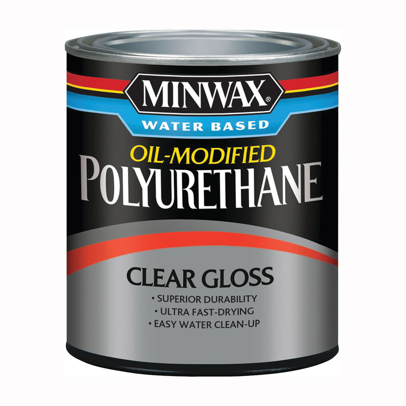 Minwax Polyurethane Paint Gloss Liquid Clear 1 qt Can