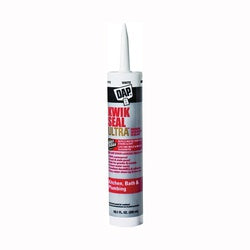 DAP KWIK SEAL ULTRA Siliconized Sealant White 0 to 150 deg F 10.1 oz Cartridge
