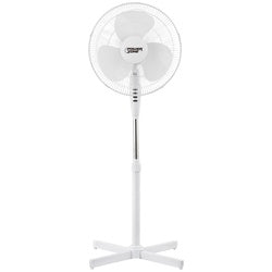 PowerZone Oscillating Floor Fan 120 V 0.42 A 90 deg Sweep 16 in Dia Blade 3-Blade Plastic Blade