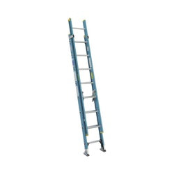 WERNER Extension Ladder 16 ft H Reach 250 lb Fiberglass