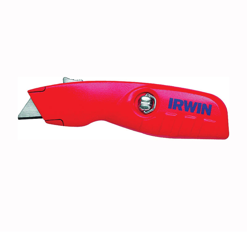 IRWIN Utility Knife 1-1/2 in W Blade Bi-Metal Blade Contour-Grip Handle Red Handle