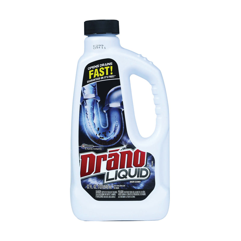 Drano Clog Remover Liquid Natural Bleach 32 oz Bottle