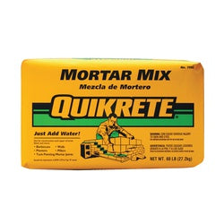 Quikrete Mortar Mix Gray Solid 60 lb Bag