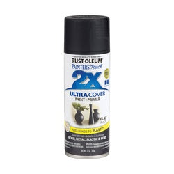 RUST OLEUM PAINTER'S Touch Flat Spray Paint Flat Black 12 oz Aerosol Can