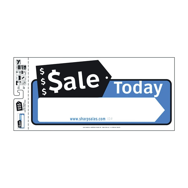 HY-KO Directional Sign Sale Today White Legend Plastic 24 in W x 9-1/2 in H Dimensions