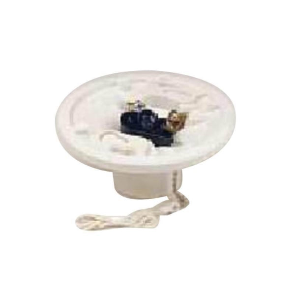 Leviton Lamp Holder 250 V 660 W Aluminum Contact Porcelain Housing Material White