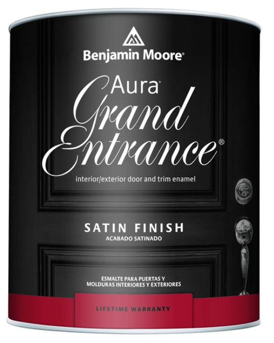 Benjamin Moore Aura Grand Entrance Door and Trim Enamel Satin Deep Base 1 qt