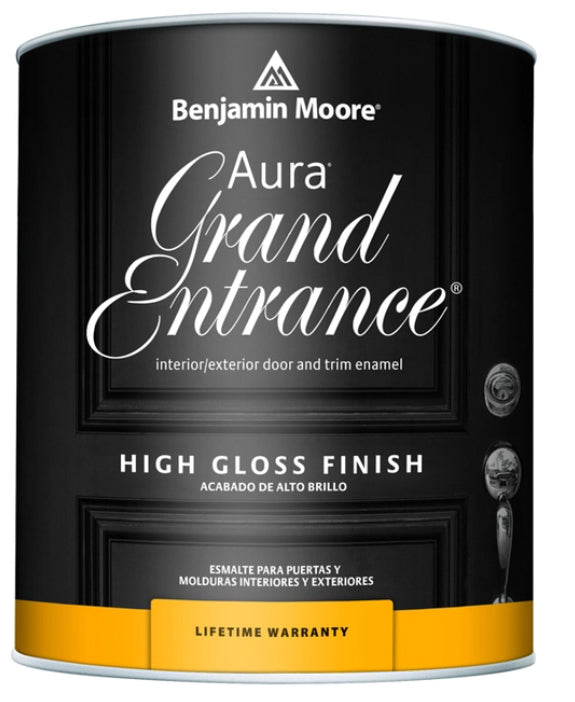 Benjamin Moore Aura Grand Entrance Door and Trim Enamel High-Gloss Medium Base 1 qt