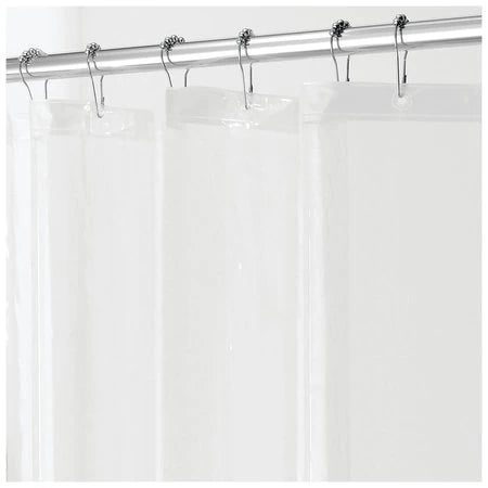 iDESIGN Stall Shower Curtain/Liner 78 in L 54 in W EVA Clear Frosted