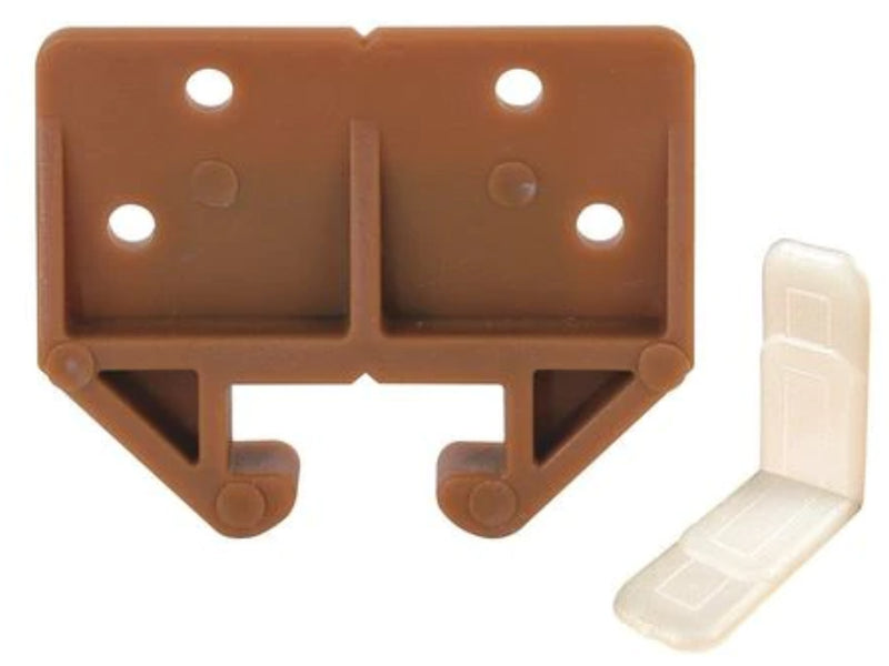 Prime-Line Drawer Track Guide Kit Plastic Brown