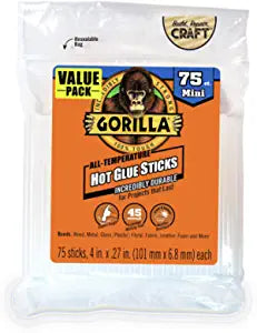 Gorilla Mini Glue Gun 0.27 in Dia Glue Stick