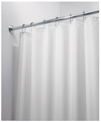 iDESIGN Shower Curtain 78 in L 54 in W Polyester White