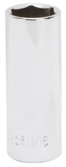 Vulcan Drive Socket SAE Measuring 3/8 in Drive 6 Point 11/16 in Socket Chrome Vanadium Steel