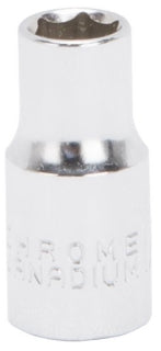 Vulcan Drive Socket SAE Measuring 1/4 in Drive 6 Point 1/2 in Socket Chrome Vanadium Steel