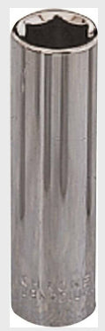 Vulcan Drive Socket SAE Measuring 3/8 in Drive 6 Point 1/2 in Socket Chrome Vanadium Steel