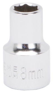 Vulcan Drive Socket Metric Measuring 3/8 in Drive 6 Point 8 mm Socket Chrome Vanadium Steel
